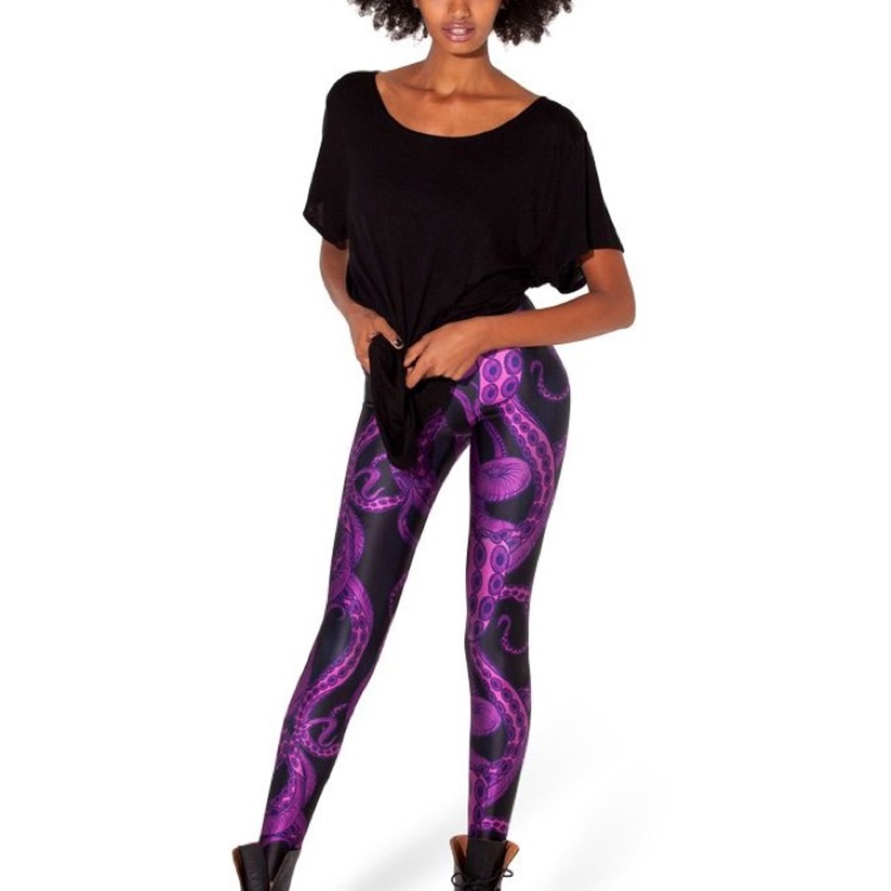 Black Milk Tentacular Purple Octopus leggings